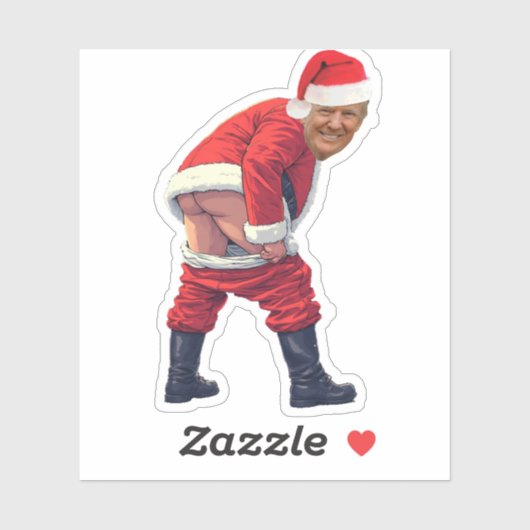 トランプサンタ  ドナルド・トランプの像 シール (シート)