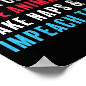 トランプシャツはトランプコーヒー動物を弾劾に抵抗 ポスター (角)