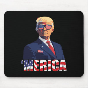 トランプシャツメリカトランプ米国国旗7月4日 マウスパッド