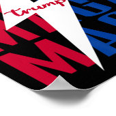 トランプシャツ国旗ヴィンテージスタイルポスターMega 2024 ポスター (角)