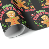 トランプジンジャーブレッドマンが再びクリスマスを素晴らし作る ラッピングペーパー (ロールコーナー)