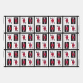 トランプスケルトン王と女王のスーツ ラッピングペーパーシート (正面)