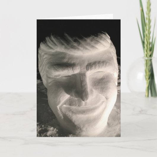 トランプスノー彫刻クリスマスカード シーズンカード (正面)