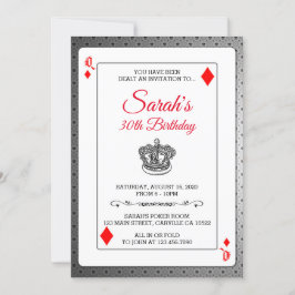 トランプズクイーンオブダイヤモンド誕生日招待状 招待状