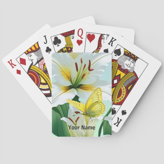 トランプズホワイトリリー、イエローバタフライ トランプ (裏面)