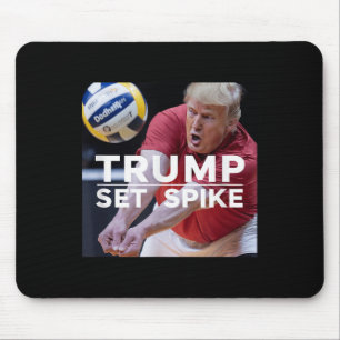 トランプセットスパイクおもしろいバレーボール選手 マウスパッド