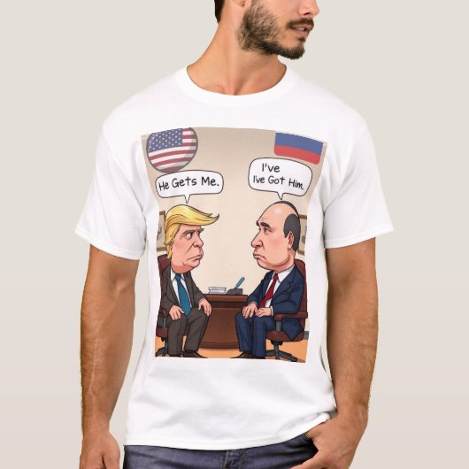 トランプゼレンスキー会議Tシャツ Tシャツ (正面)