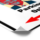 トランプゾーンの駐車標識 ポスター (角)