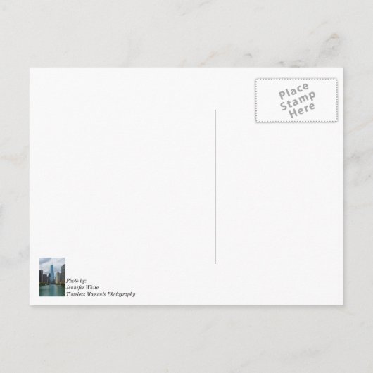 トランプタワー シカゴ川 感謝の気持ち ポストカード (裏面)