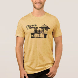 トランプタワー (ライト背景に黒) Tシャツ