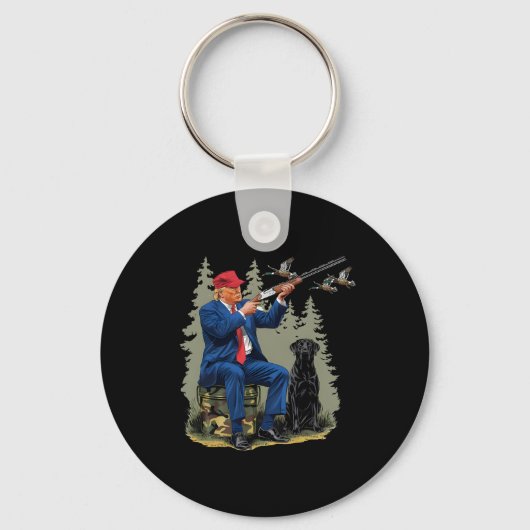 トランプダック狩りドナルドトランプオールドスクールカモウフル キーホルダー (正面)