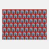 トランプダディズホームホワイトハウスギフトラップ ラッピングペーパーシート (正面)