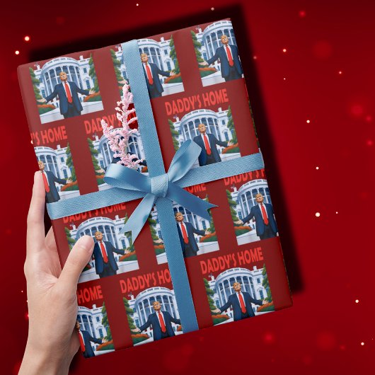 トランプダディズホームホワイトハウスギフトラップ ラッピングペーパー