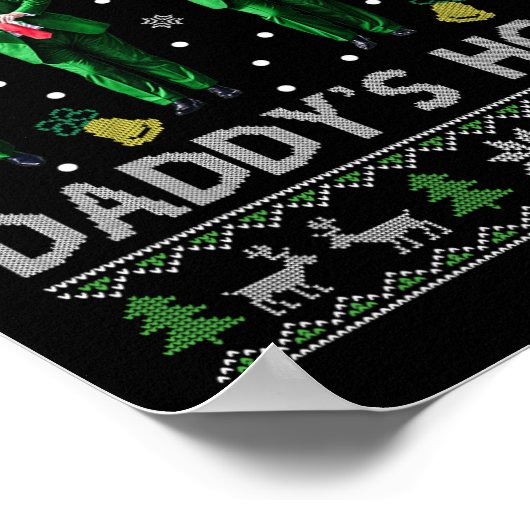 トランプダディズホームホワイトハウスダンスメイククリスマスグレア ポスター (角)