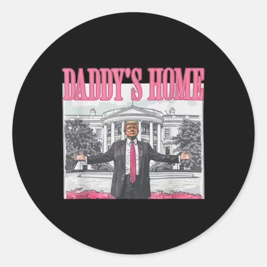 トランプダディズホームホワイトハウス2024 1 ラウンドシール (正面)