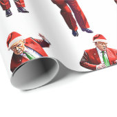 トランプダンおもしろいスサンタクロースのクリスマスプレゼント ラッピングペーパー (ロールコーナー)
