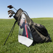 トランプダンおもしろいス ゴルフタオル (グリーン)