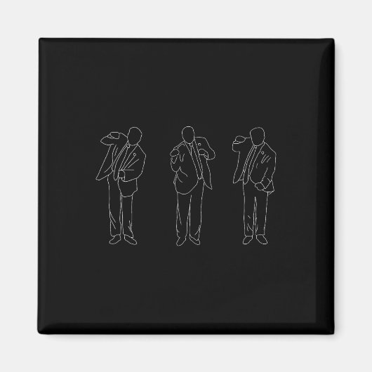 トランプダンおもしろいス マグネット (正面)