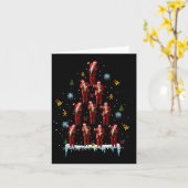 トランプダンスサンタクロースツリークリスマスクリスマスパジャマ カード (黄色い花)