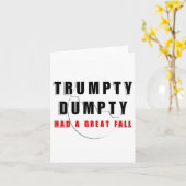 トランプティは素晴らし秋の割れた卵をおもしろい持った カード (黄色い花)