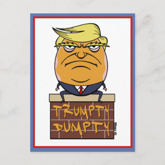 トランプティDumpty – ドナルド・トランプ漫画 ポストカード