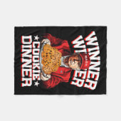 トランプテイクアメリカバイクおもしろい勝者クッキー フリースブランケット (正面(横))