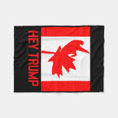 トランプデザインのためのカナダのヘイ・トランプおもしろい・カナダ フリースブランケット (正面(横))