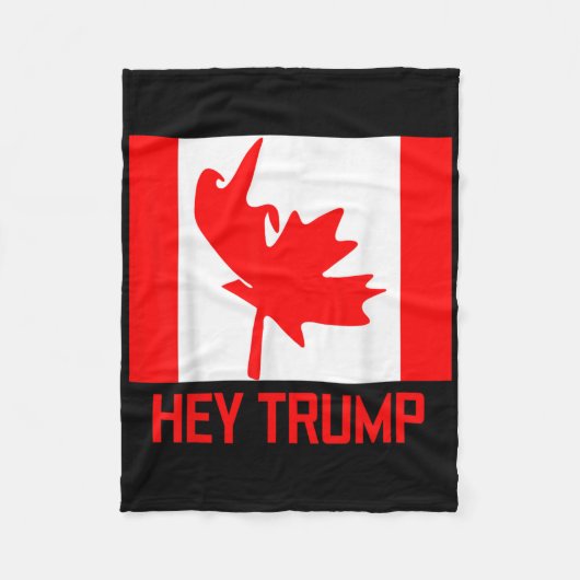 トランプデザインのためのカナダのヘイ・トランプおもしろい・カナダ フリースブランケット (正面)