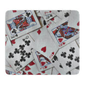 トランプトランプのポーカーゲームクイーンキング カッティングボード (正面)