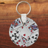 トランプトランプのポーカーゲームクイーンキング キーホルダー (正面)
