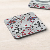 トランプトランプのポーカーゲームクイーンキング コースター (左側)