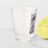 トランプトランプのポーカーゲームクイーンキング ショットグラス (左)