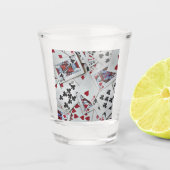 トランプトランプのポーカーゲームクイーンキング ショットグラス (正面)