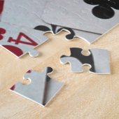 トランプトランプのポーカーゲームクイーンキング ジグソーパズル (側面)