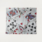 トランプトランプのポーカーゲームクイーンキング タペストリー (正面(横))