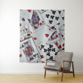 トランプトランプのポーカーゲームクイーンキング タペストリー (インサイチュ)