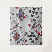 トランプトランプのポーカーゲームクイーンキング タペストリー (正面)