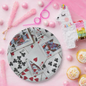 トランプトランプのポーカーゲームクイーンキング ペーパープレート (パーティー)