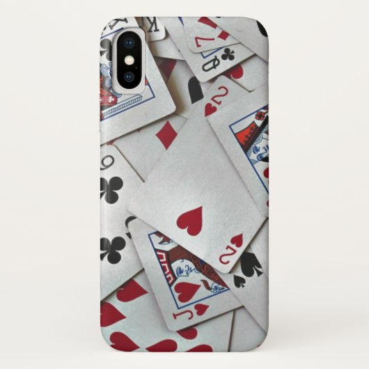トランプトランプのポーカーゲームクイーンキング Case-Mate iPhoneケース (裏面)