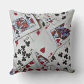 トランプトランプのポーカーゲームズクイーンキング クッション (裏面)