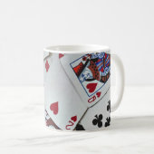 トランプトランプのポーカーゲームズクイーンキング コーヒーマグカップ (正面右)