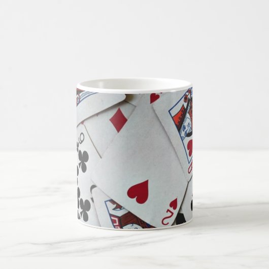 トランプトランプのポーカーゲームズクイーンキング コーヒーマグカップ (中央)