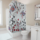 トランプトランプのポーカーゲームズクイーンキング シャワーカーテン (インサイチュ)