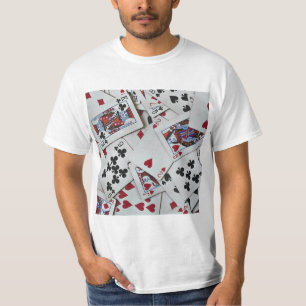 トランプトランプのポーカーゲームズクイーンキング Tシャツ