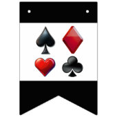 トランプトランプのポーカーハッピーバースデーバナー バンティングフラッグ (第1の旗)