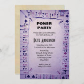トランプトランプのポーカーパーティー誕生日 招待状 (正面/裏面)