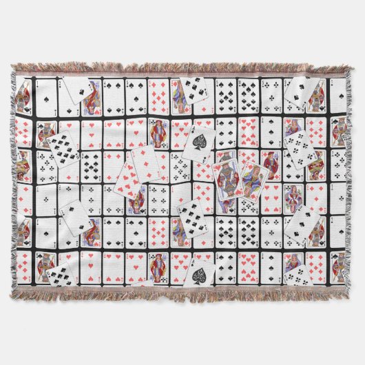 トランプトランプのポーカーユークルブランケット スローブランケット (正面)