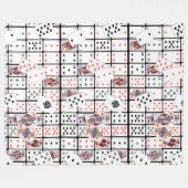 トランプトランプのポーカーユークルブランケット フリースブランケット (正面(横))