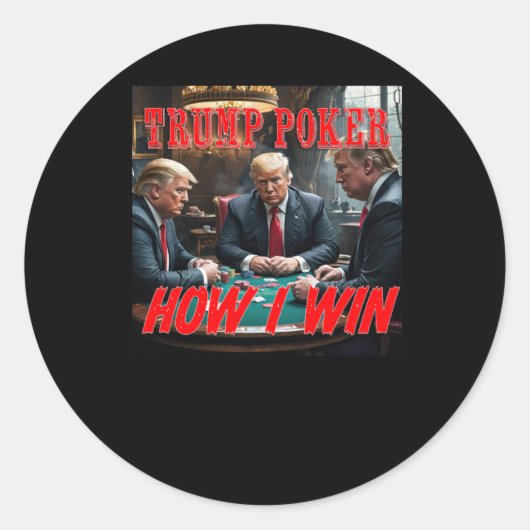 トランプトランプのポーカー ラウンドシール (正面)