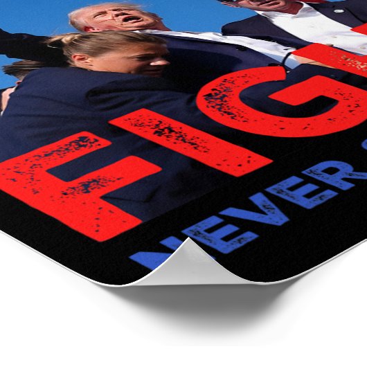 トランプネーションティードナルドトランプ射撃、 発砲戦いTrum ポスター (角)